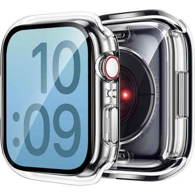 CoolGadget Smartwatch-Hülle Silikon Full TPU Cover mit Displayschutz 4,5 cm, Schutzhülle 45mm für Apple Watch Series 7 8 9