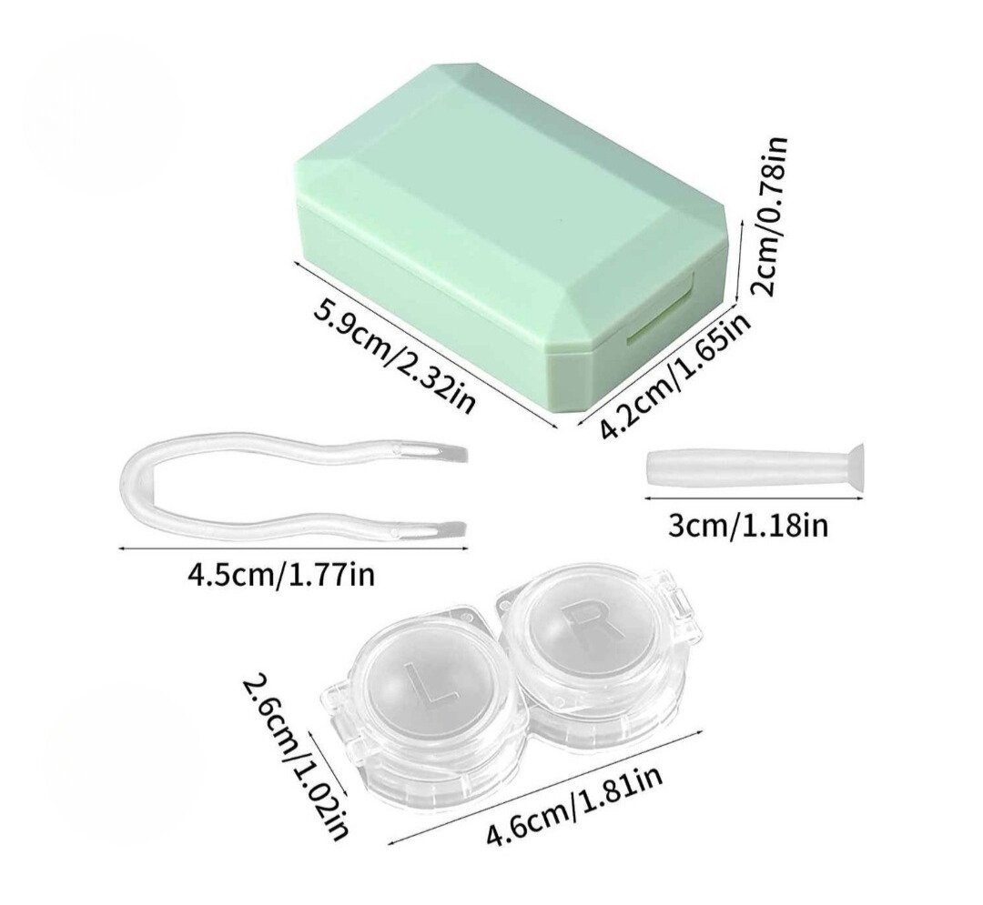 Nur Online 75 Kontaktlinsenbehälter Kontaktlinsen in2er,3er,4er komfortabel Aufbewahrungsbox,Einzel oder klein,praktisch, Blau Set,6erset