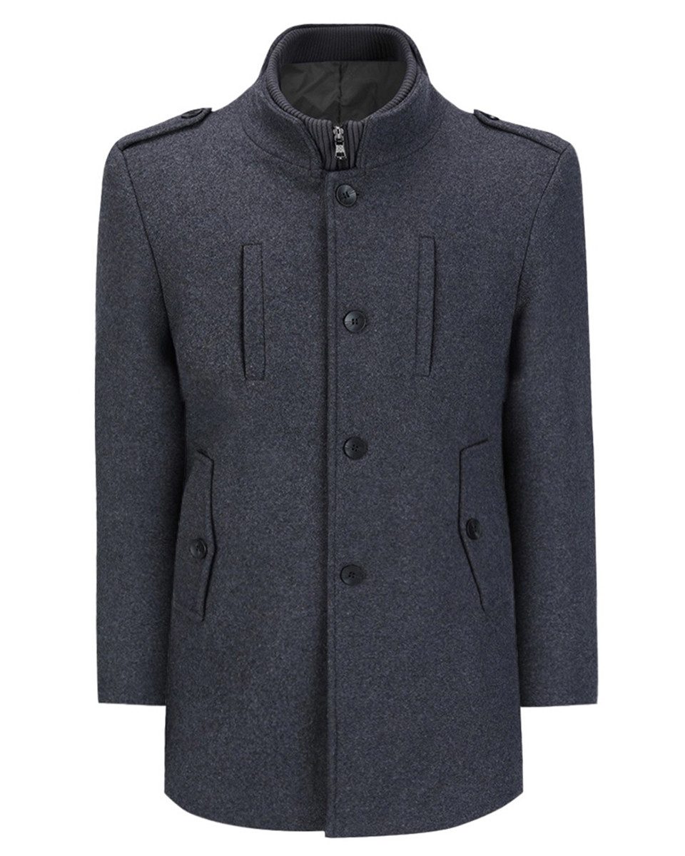 Allthemen Wollmantel Herren Kurzer Wintermantel mit abnehmbarem Innenfutter günstig online kaufen