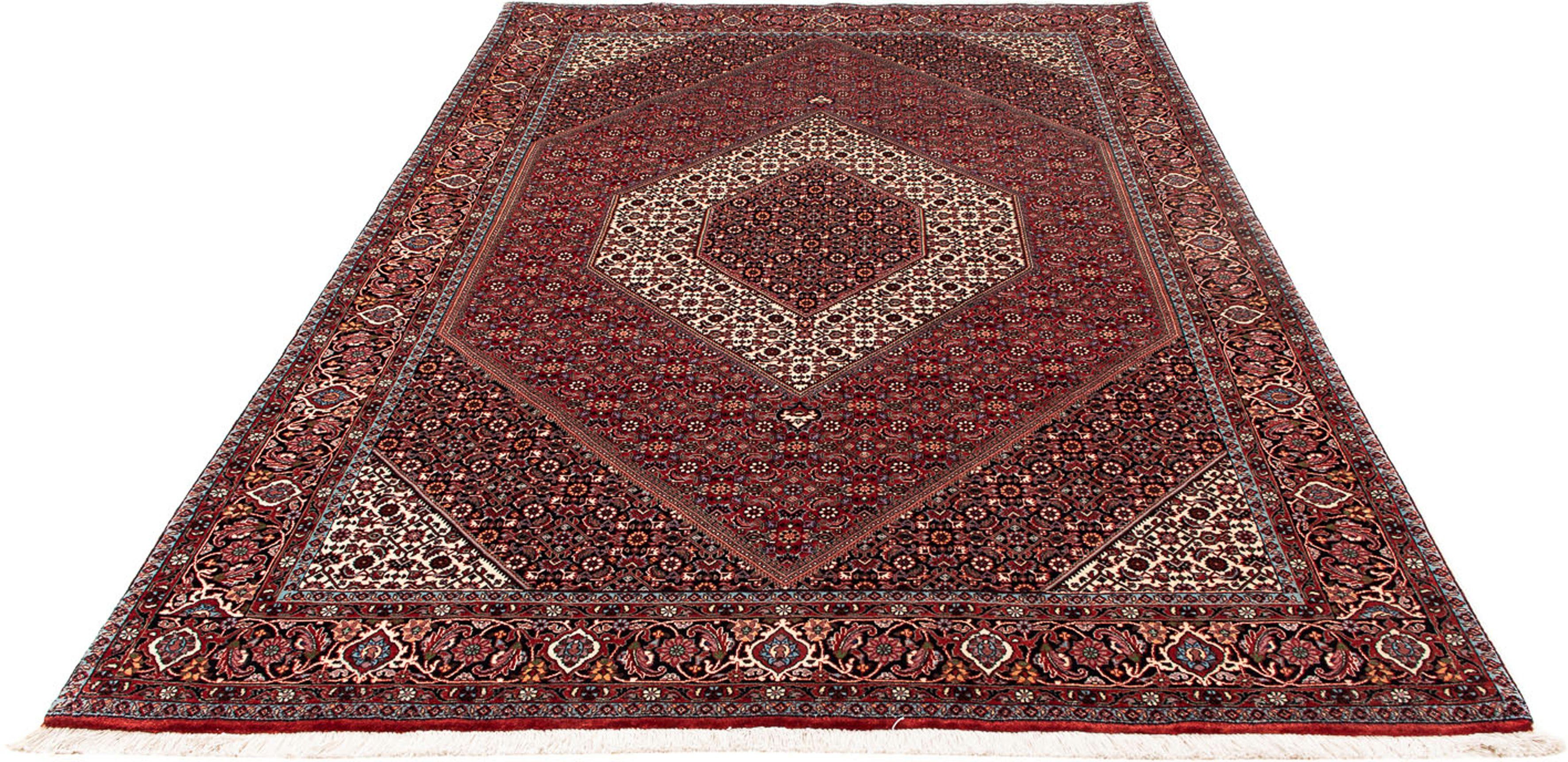 Orientteppich Perser - Bidjar - 254 x 174 cm - dunkelrot, morgenland, rechteckig, Höhe: 15 mm, Wohnzimmer, Handgeknüpft, Einzelstück mit Zertifikat