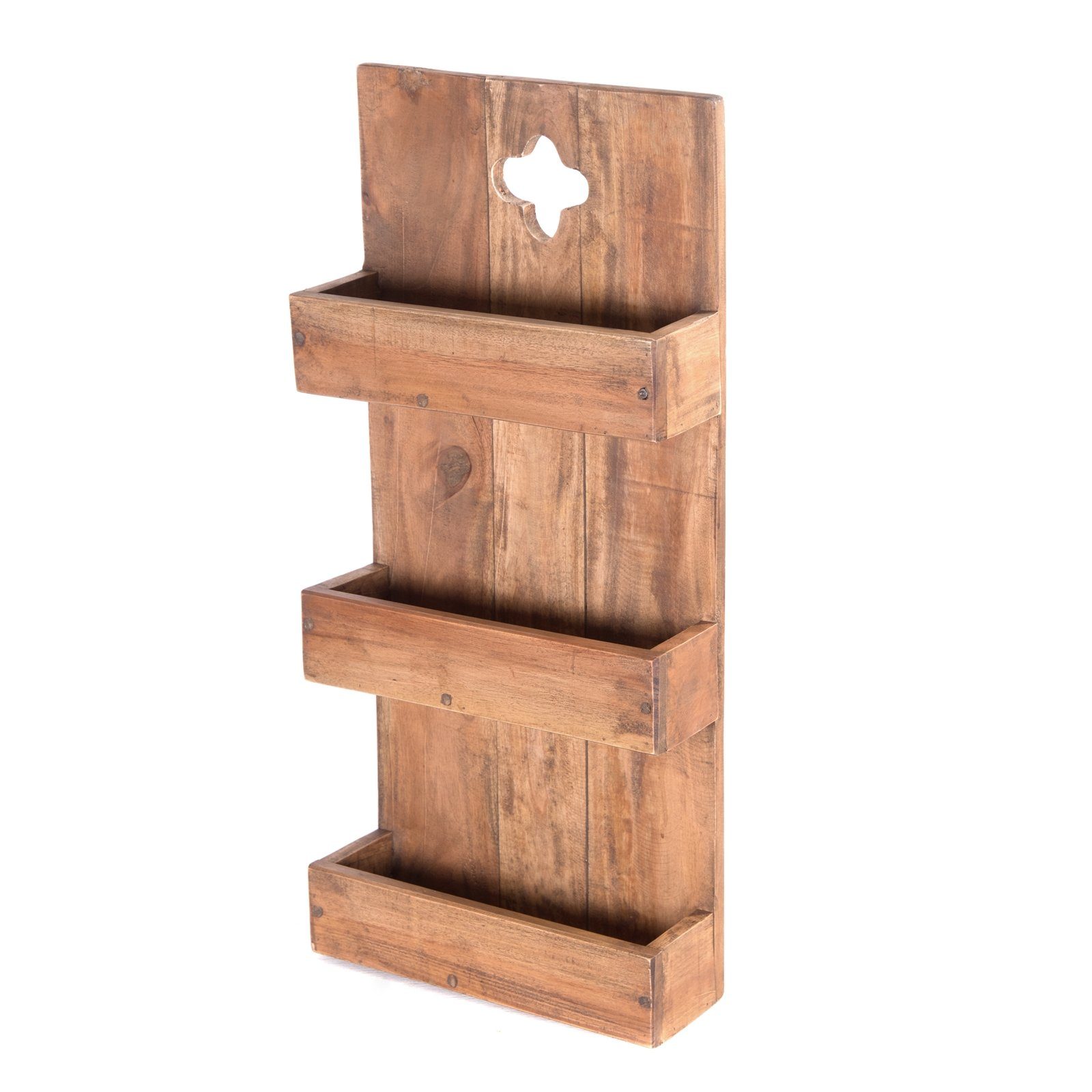 Wandregal WANDREGAL "DAYA", Massivholz, 65 cm, Holzregal mit Ablage
