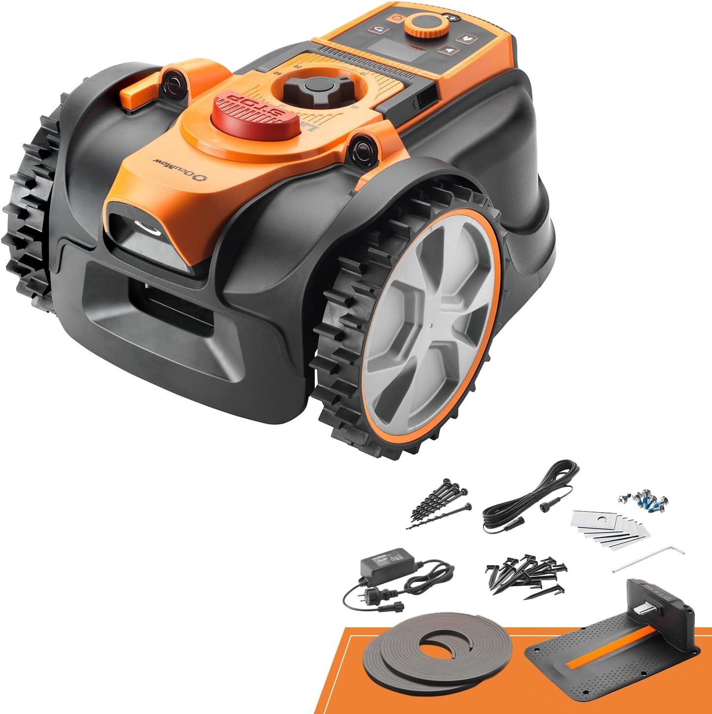 Lawnmaster Rasenmähroboter Roboter-Rasenmäher mit Kamera-Navigation, App und Ladestation, bis 500 m² Rasenfläche, (1-St., Drop & Mow für mehrere Rasenflächen), Auto-Charge. Ohne Begrenzungskabel. LCD-Steuerung