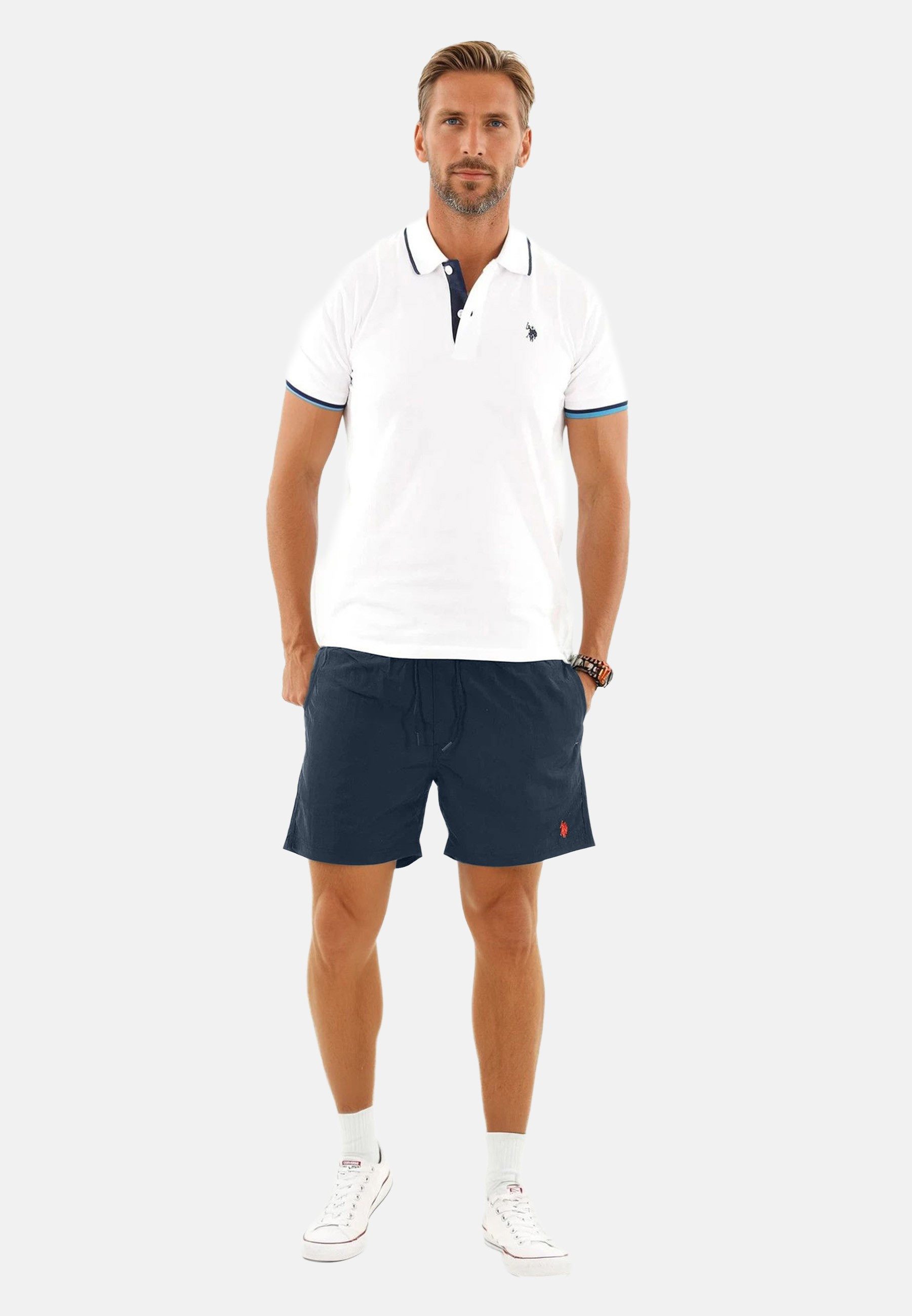 U.S. Polo Assn. Badeshorts Schwimmshorts USKyrk – Herren Badeshorts mit elastischem Bund Leichtes Nylon, schnell trocknend und mit Netzfutter