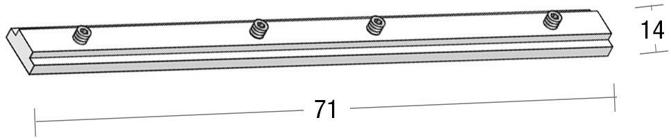 Profilverbinder für Flächenvorhangschiene Profil 101 und 102, GARESA,  (1-tlg), Profilverbinder zum Verbinden von 2 Innenlaufprofilen von \