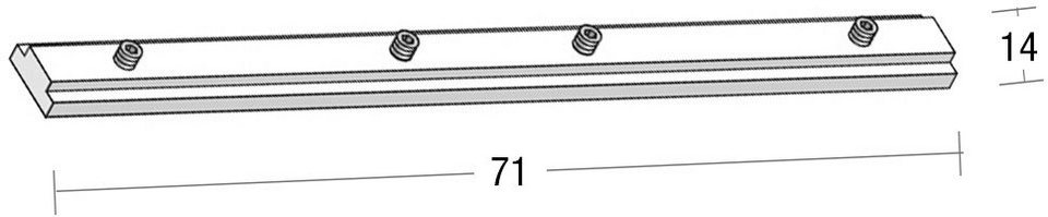 Profilverbinder für Flächenvorhangschiene Profil 101 und 102, GARESA,  (1-tlg), Profilverbinder zum Verbinden von 2 Innenlaufprofilen von \