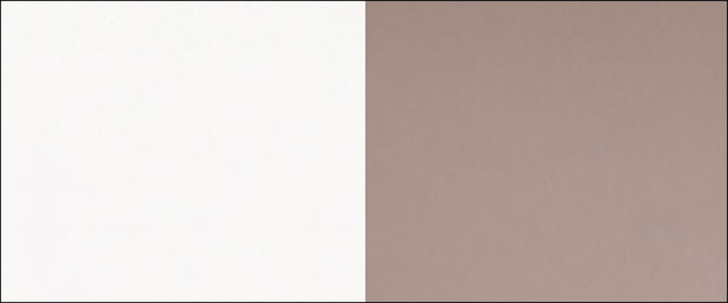 Front- kupfer 60cm Küchenhängeschrank) Korousfarbe matt wählbar mit & Klapphängeschrank Feldmann-Wohnen Klappe Bonn Milchglaseinsatz rosé (Bonn, und