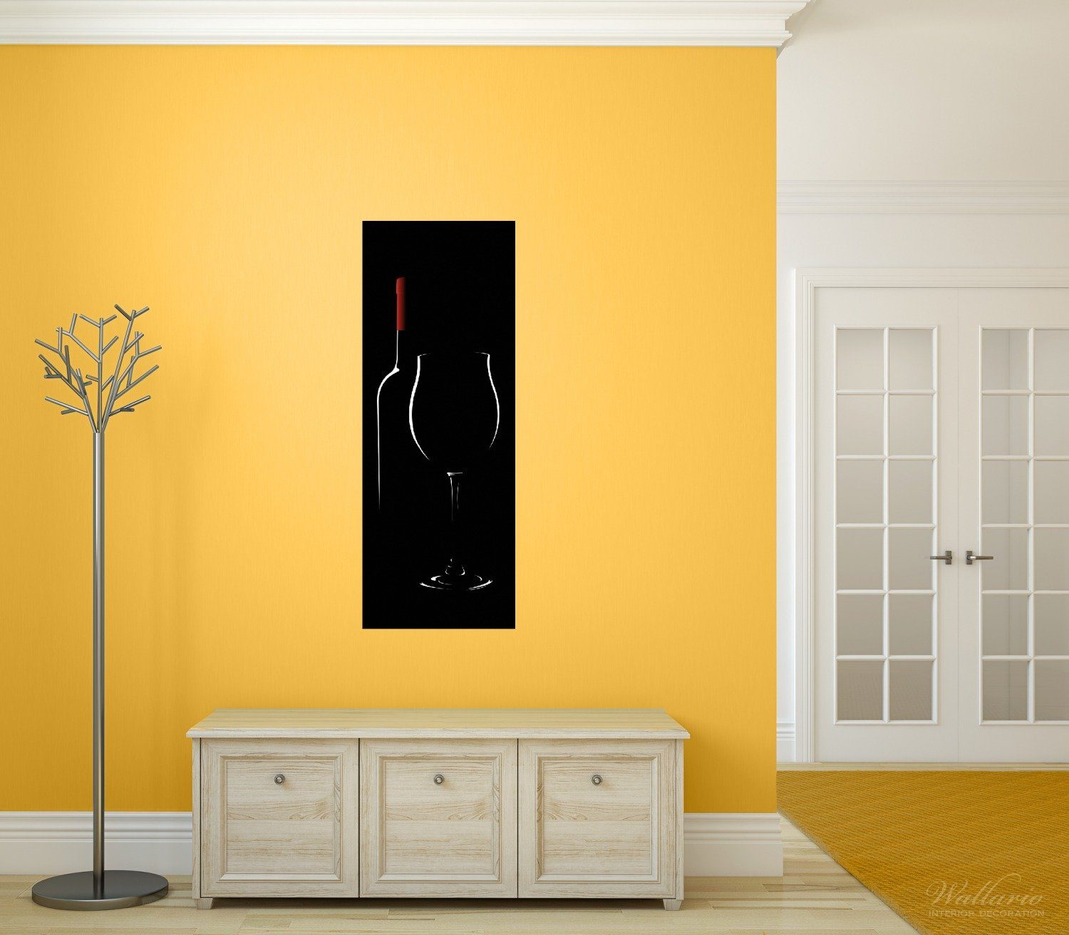 Wallario Poster, Rotwein bei Nacht, in günstig online kaufen