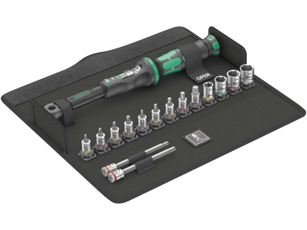 Wera Drehmomentschlüssel Bicycle Set Torque 1 Click-Torque A (16 St), für Fahrradanwendungen mit Drehmomentkontrolle