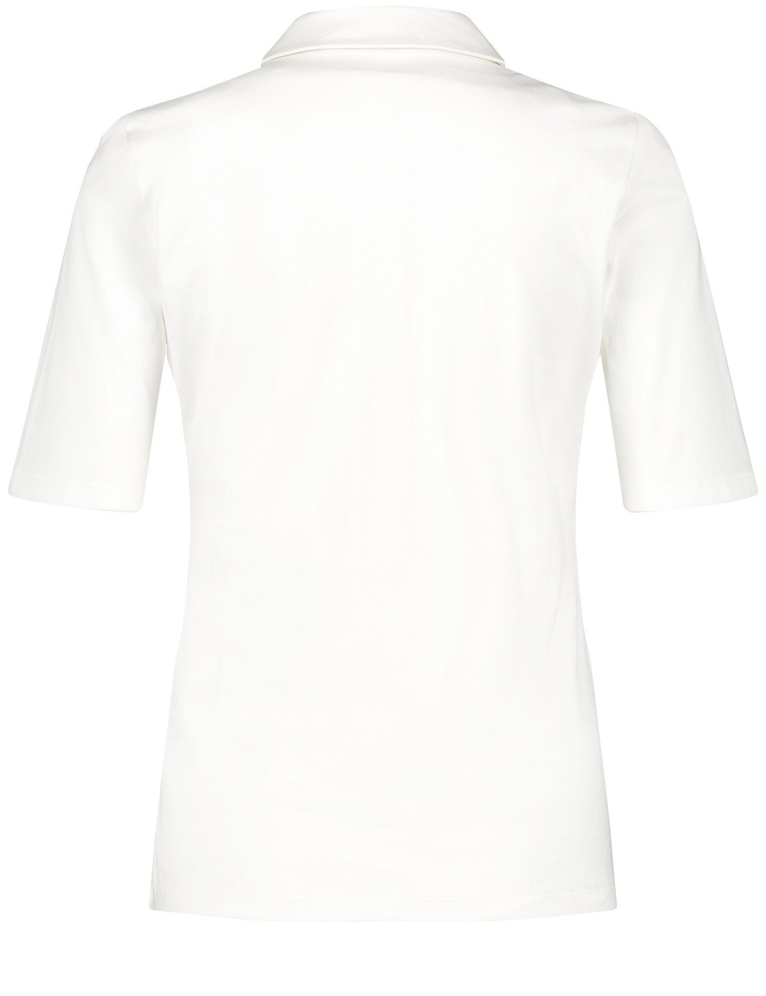 GERRY WEBER Poloshirt Poloshirt aus Baumwolle Off-white