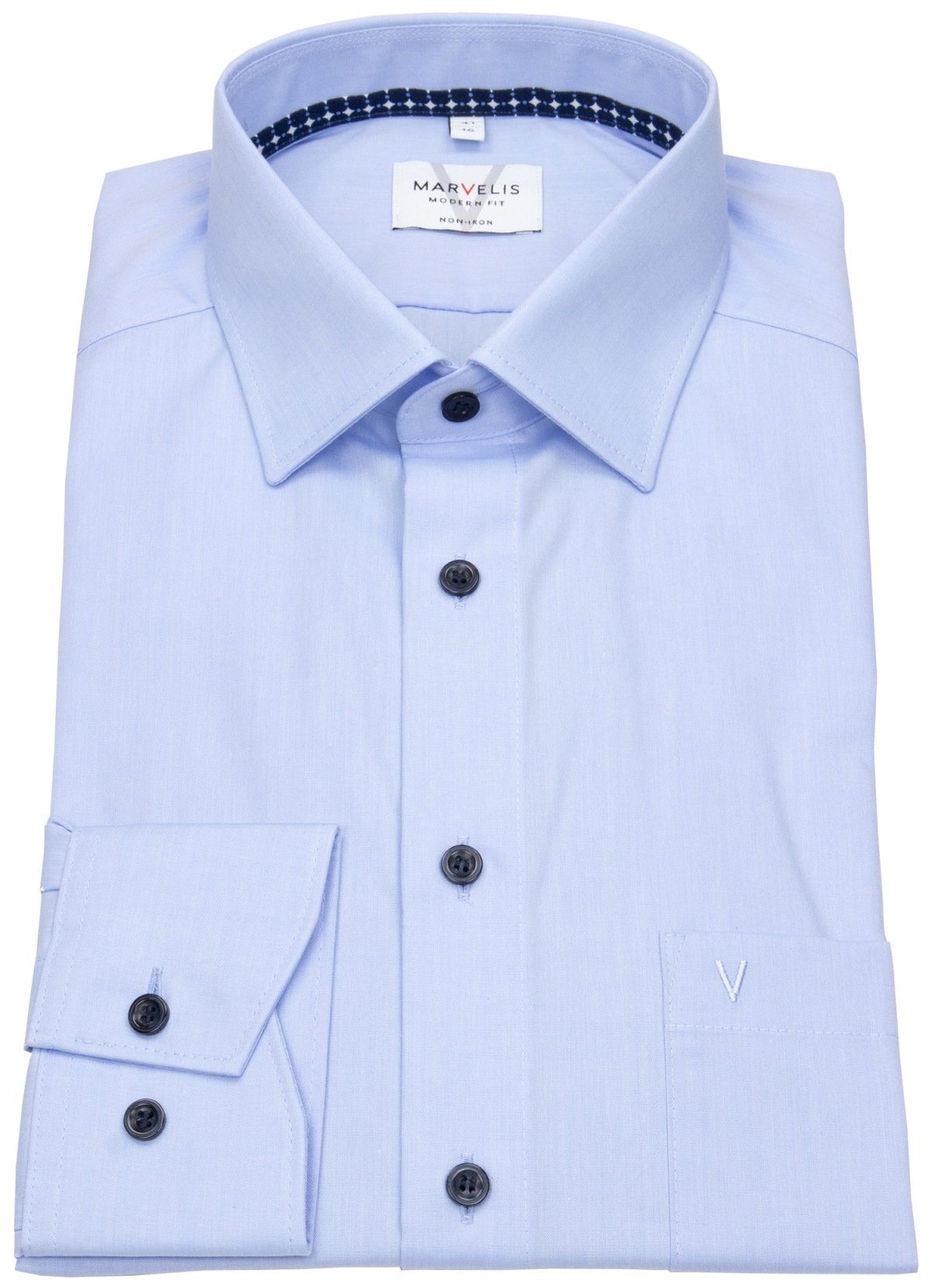 MARVELIS Businesshemd Modern Fit leicht tailliert günstig online kaufen