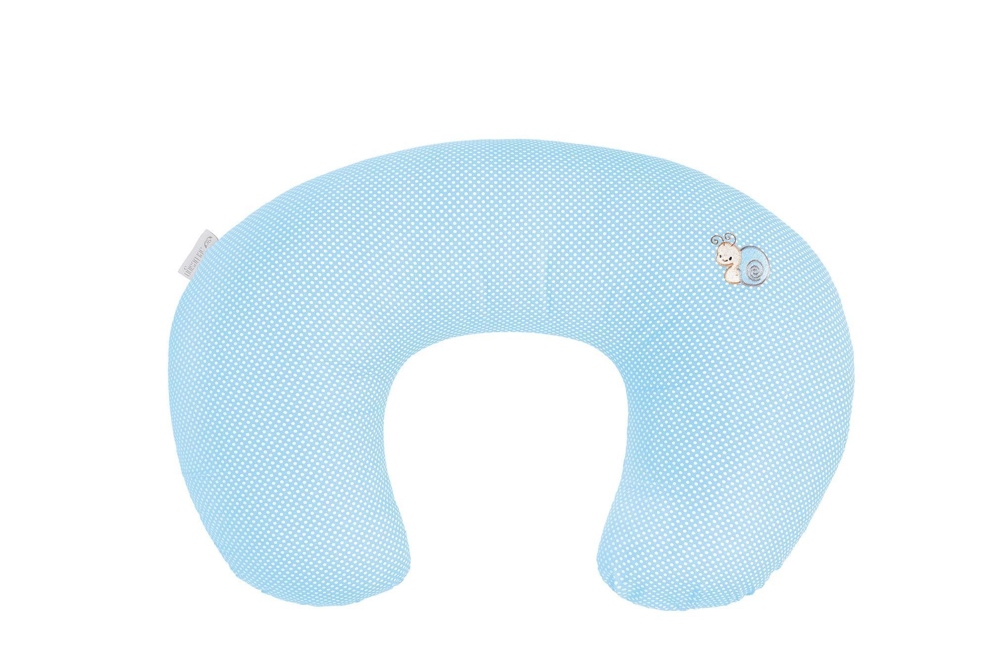 100% Stillkissen ozean-blau Stillmond SEI klein Bezug, Baumwolle mit Stillhörnchen, Stillkissen Design Bezug Schwangerschaftskissen