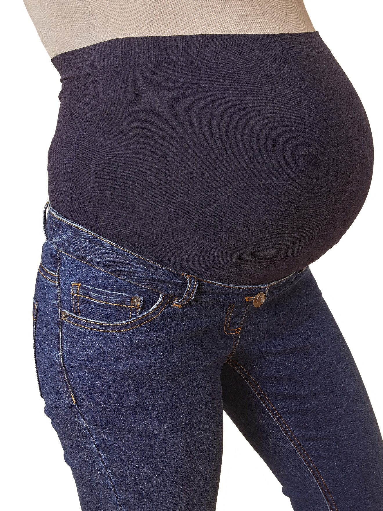 Umstandsjeans Umstands-Jeans mit Stretch-Einsatz, Slim-Fit