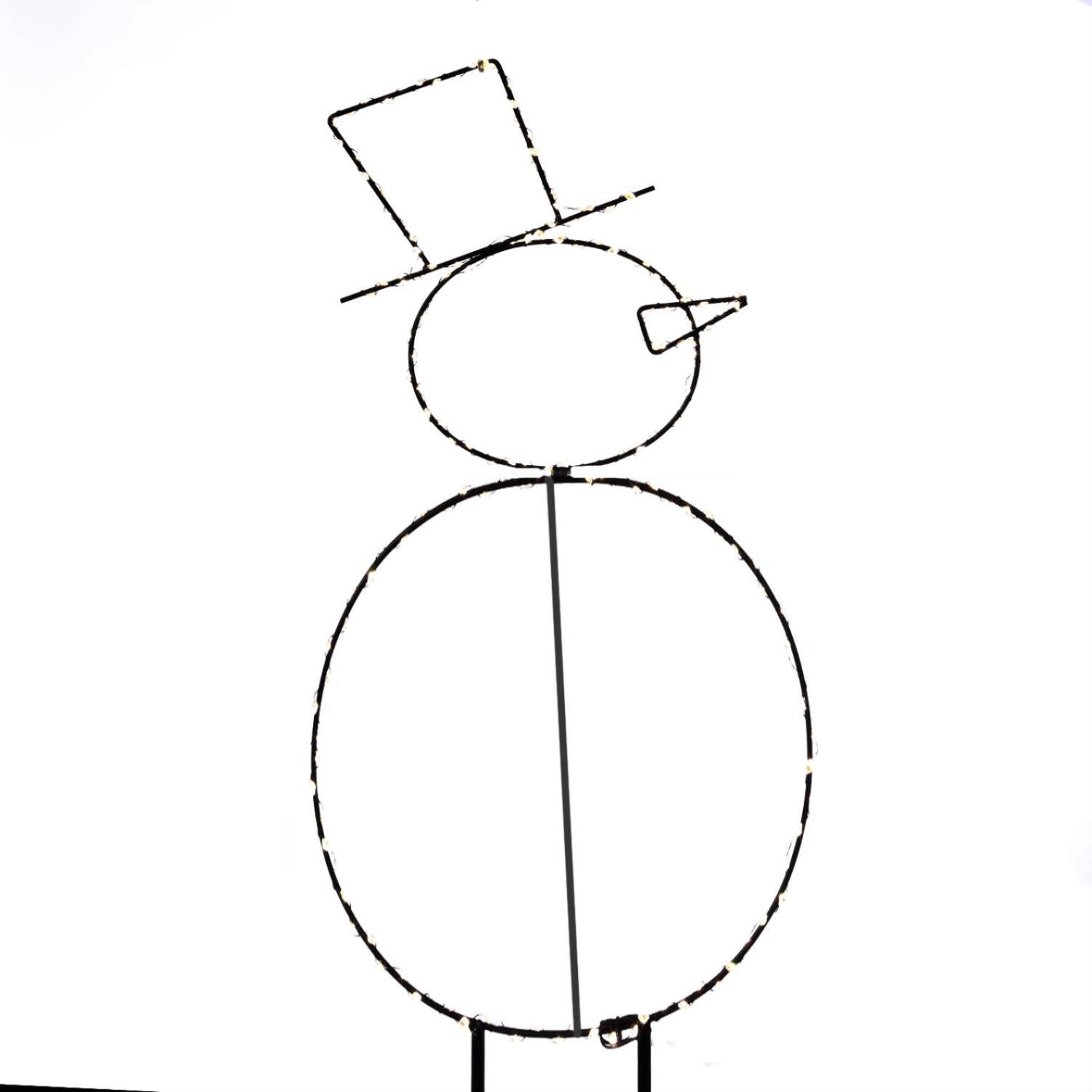 MARELIDA Schneemann LED Gartenstecker Silhouette 250LED H: 77cm Weihnachtsdeko Gartendeko (1 St)