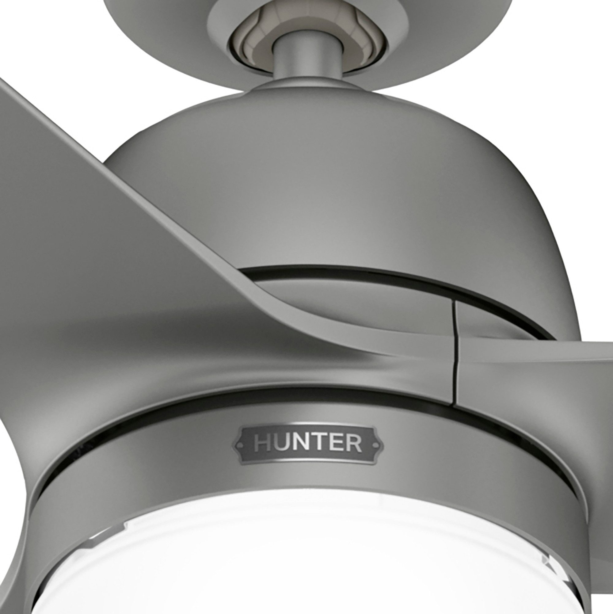Hunter Deckenventilator Outdoor Deckenventilator Seawave Silber mit Licht