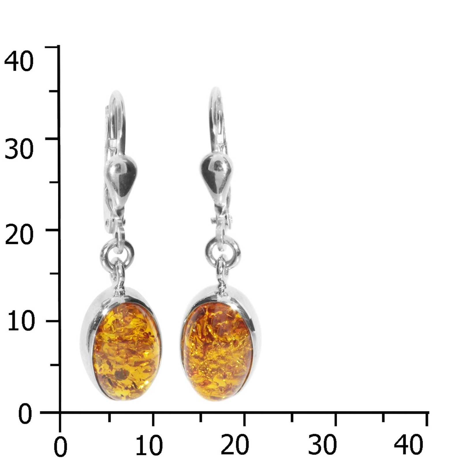 OSTSEE-SCHMUCK Paar Ohrhänger Ostsee-Schmuck Ohrhänger Classic 11 x 7 mm (2-tlg)
