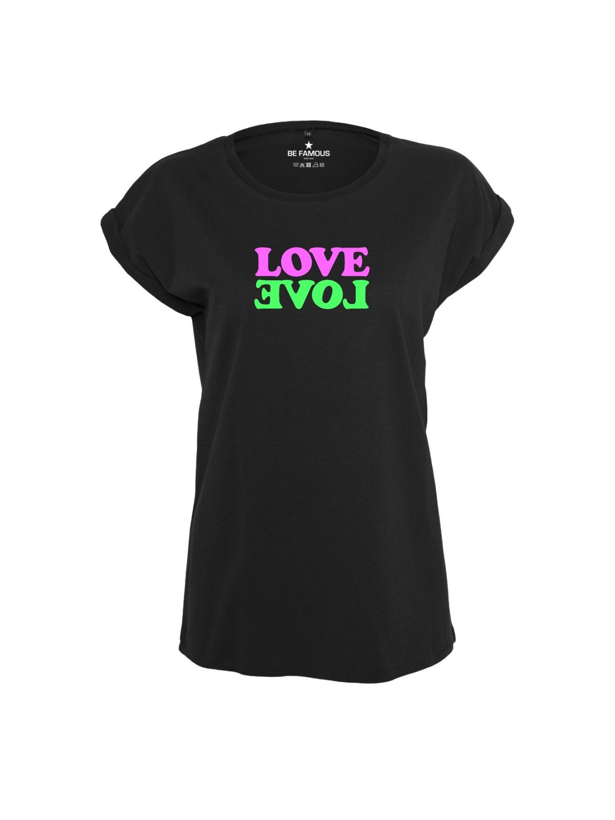 Be Famous Print-Shirt Classic Roll Up D-LOLO (1-tlg., keine)