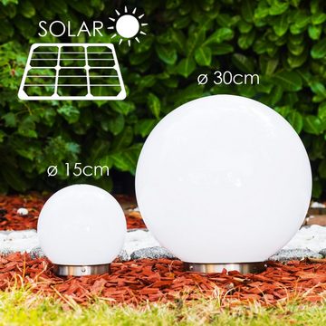 hofstein Kugelleuchte Solar Kugelleuchte 15 cm Terrasse Licht Garten Wegelampe Hof Veranda