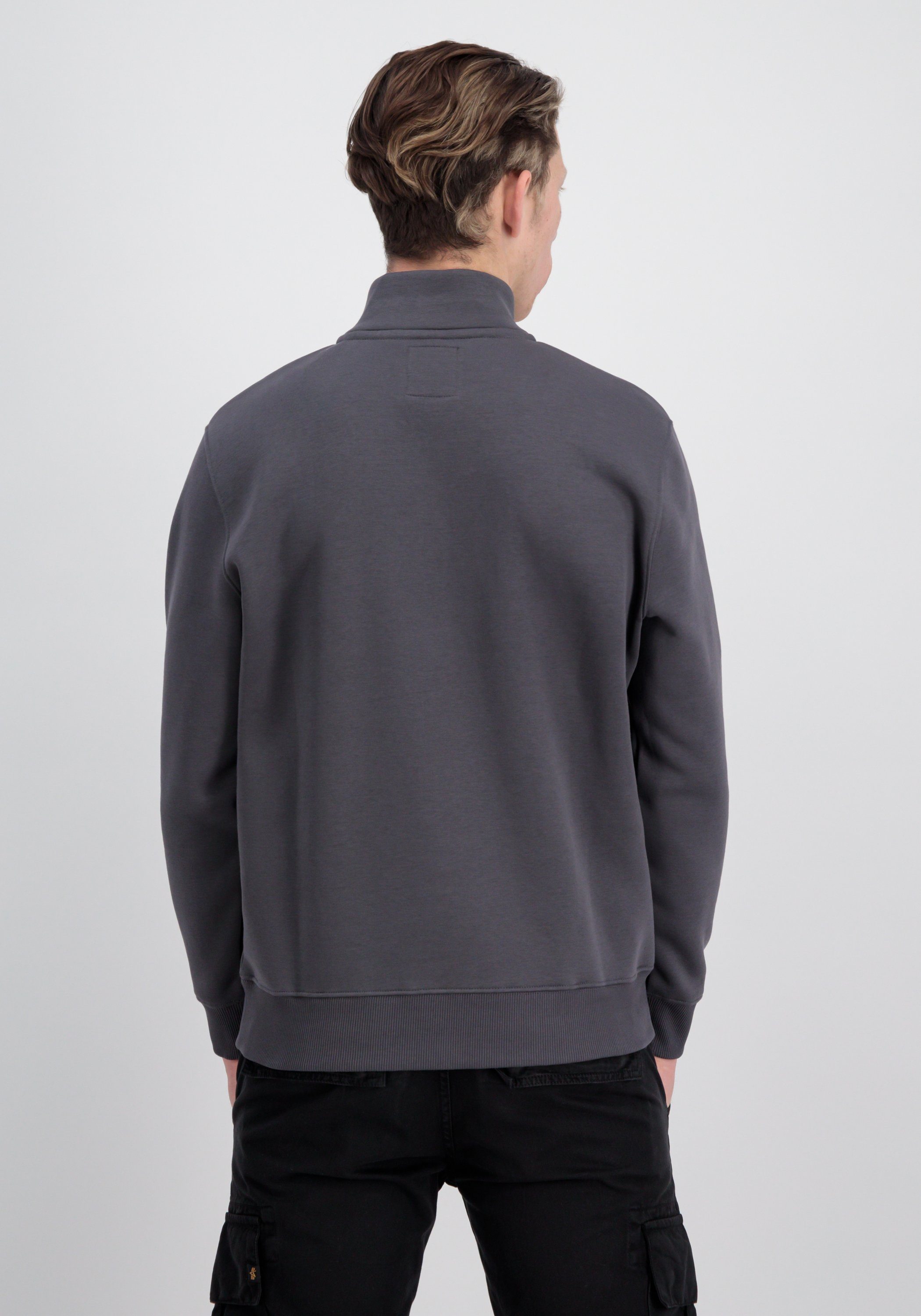 Alpha Industries Sweater Alpha Industries Men - Zip Half Sweater vintage grey Sweatshirts SL
