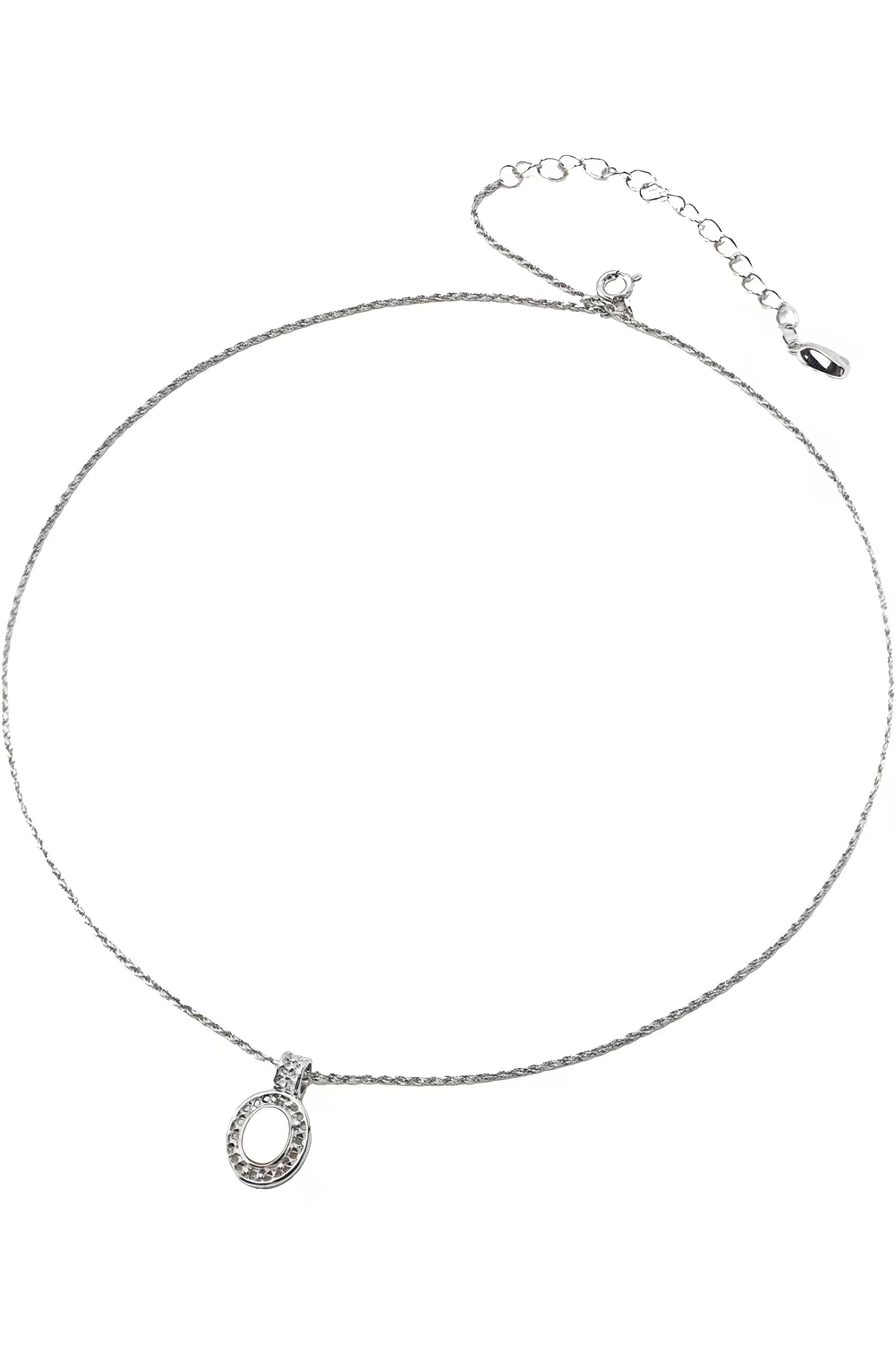 Silberkette Damen-Halskette , Silber 925 Edelstein-Anhänger, Perlen-Anhänger