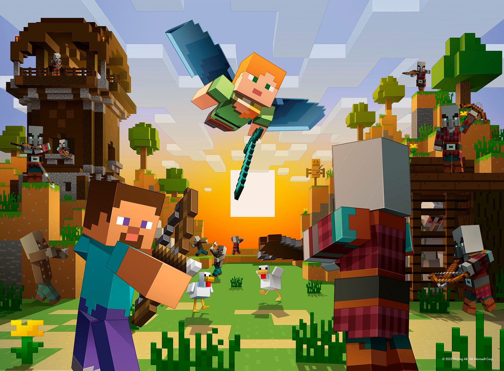 Ravensburger Puzzle Minecraft, Baukunst und Abenteuer, günstig online kaufen
