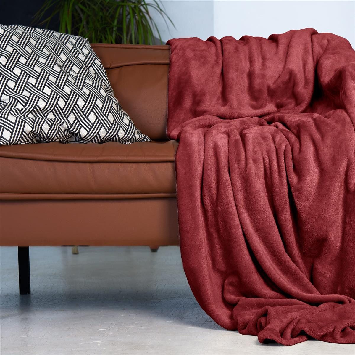 Wohndecke Kuscheldecke verschiedene Größen Farben, Gräfenstayn, warme Wolldecke, Sofadecke & Tagesdecke - Überwurf Sofa, Couch – Bild 5 von 5
