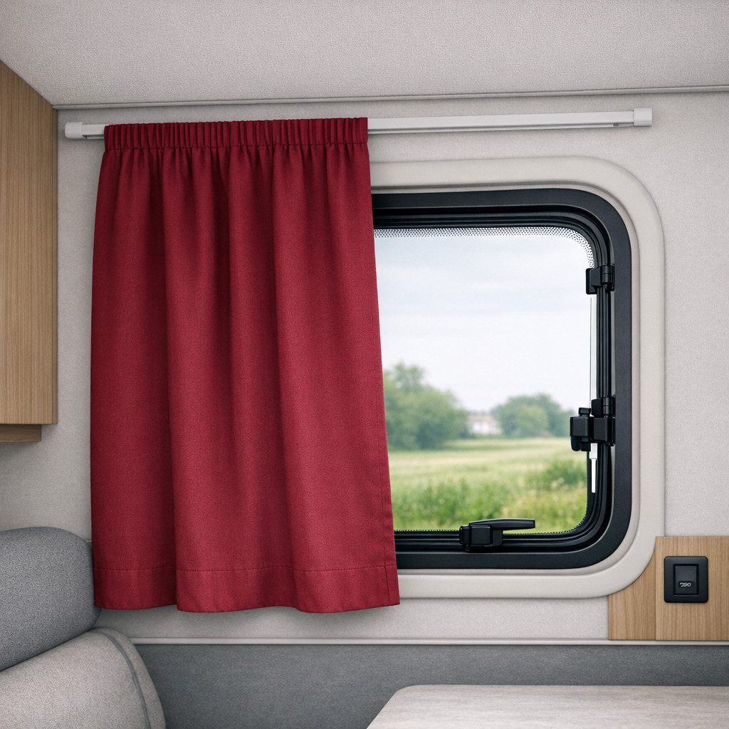 novumfix Verdunkelungsvorhang Caravangardine bordeaux-rot Kräuselband 145x80cm, verdunkelnd