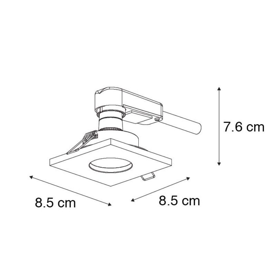 Qazqa LED Einbaustrahler 102826, ohne Leuchtmittel, Warmweiß
