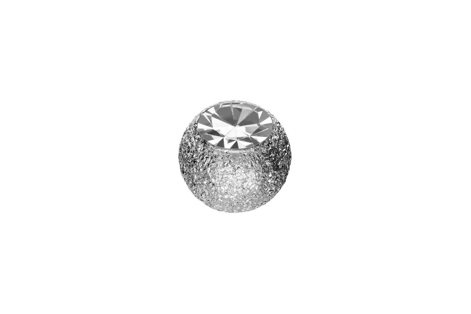 PIERCINGLINE Piercing-Set Chirurgenstahl Schraubkugel DIAMANTOPTIK + KRISTALL (Schraub-Aufsätze, 1-tlg)