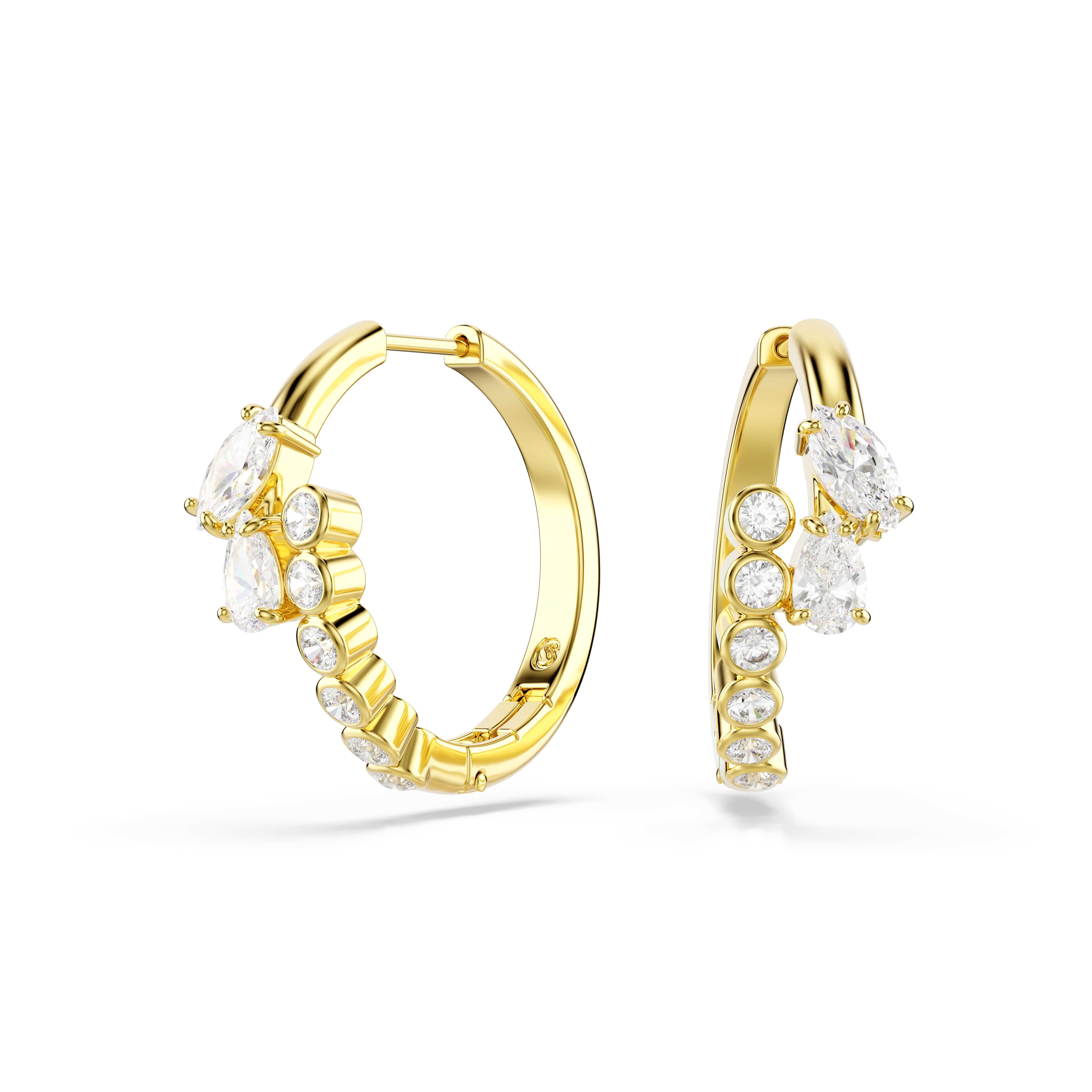 Swarovski Paar Creolen Schmuck Geschenk MESMERA Ohrringe, mit Swarovski® Kristall