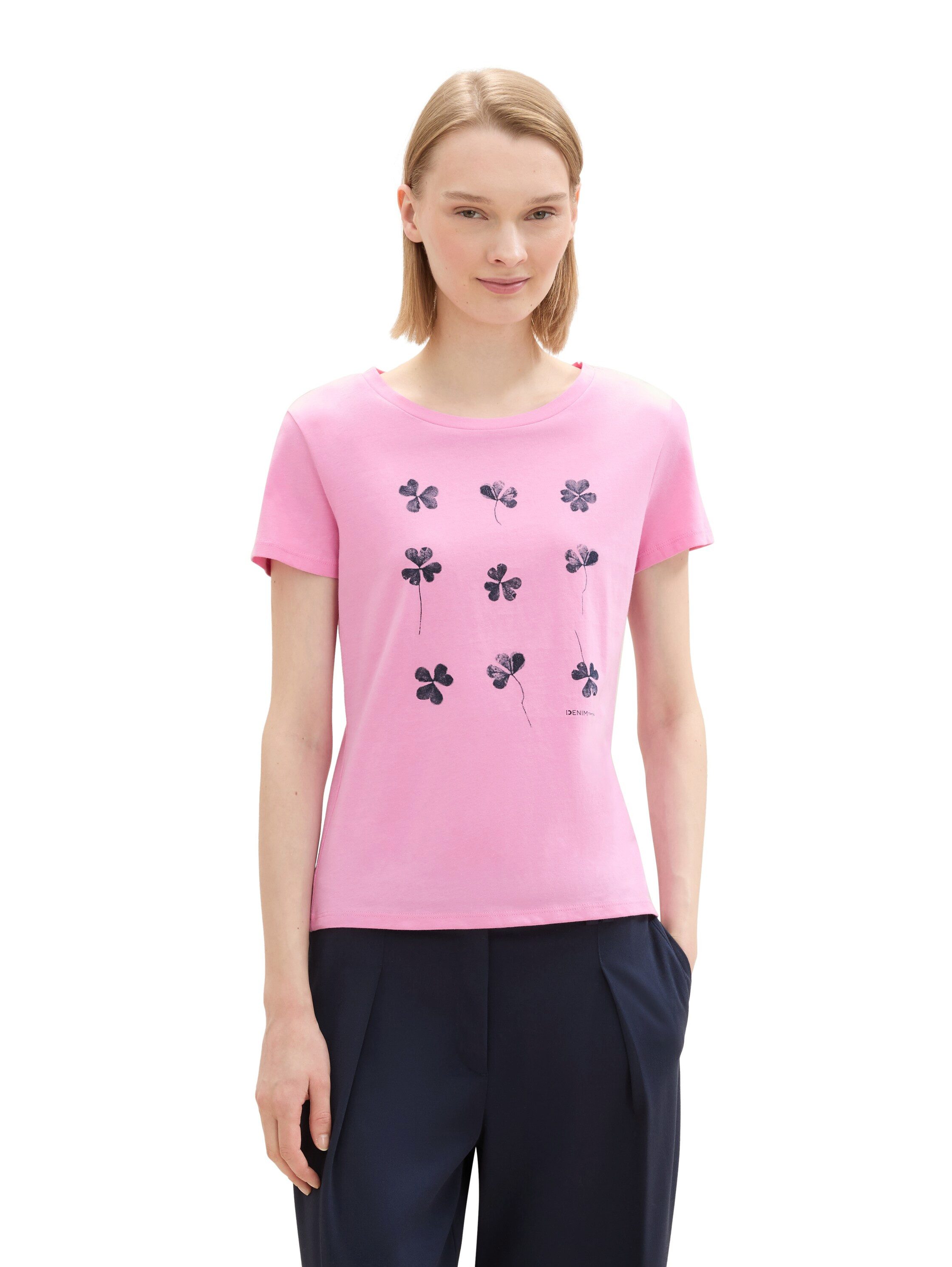 TOM TAILOR Denim T-Shirt mit Frontprint günstig online kaufen