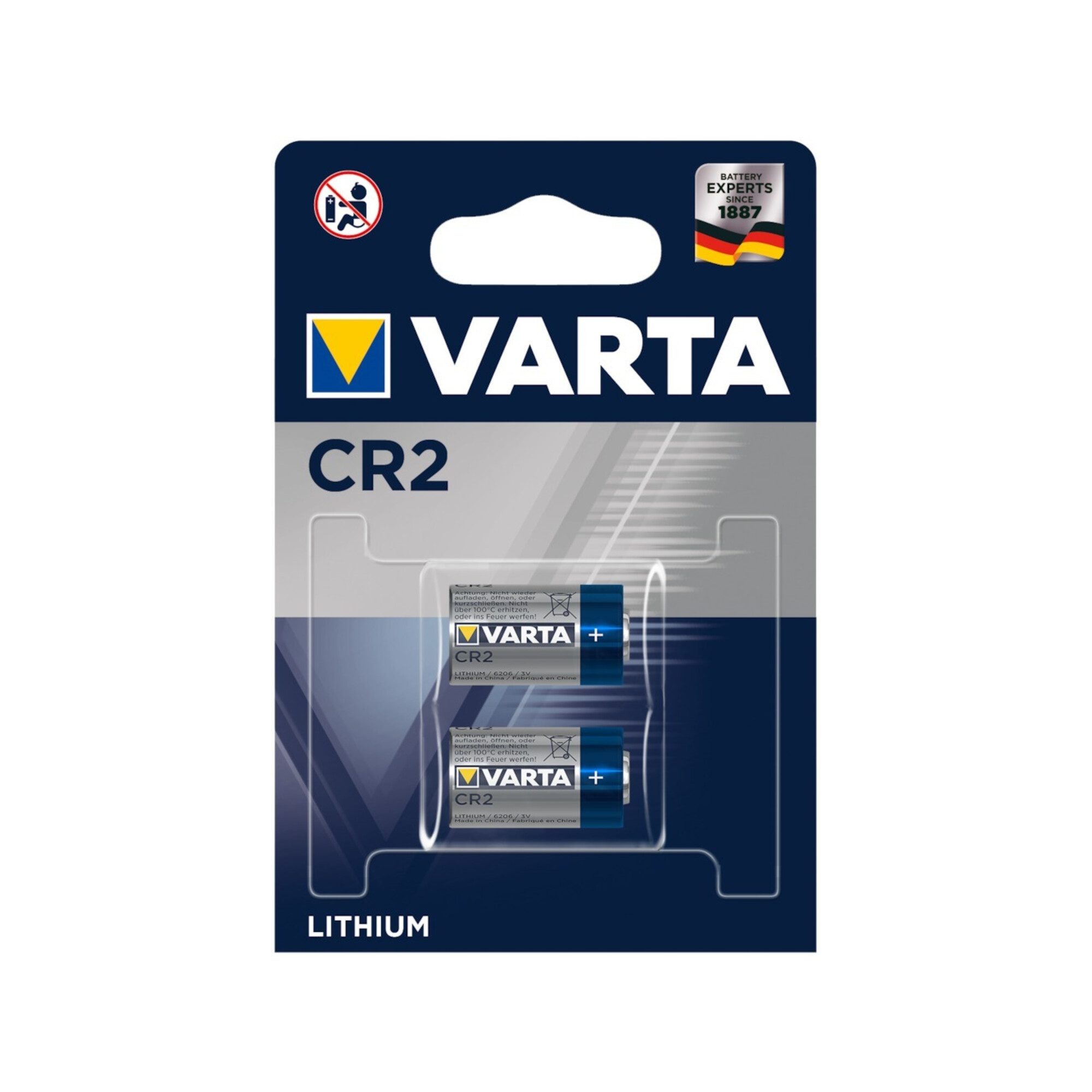 VARTA VARTA Batterie Profess. CR2 2er Blister, 3,0V Batterie