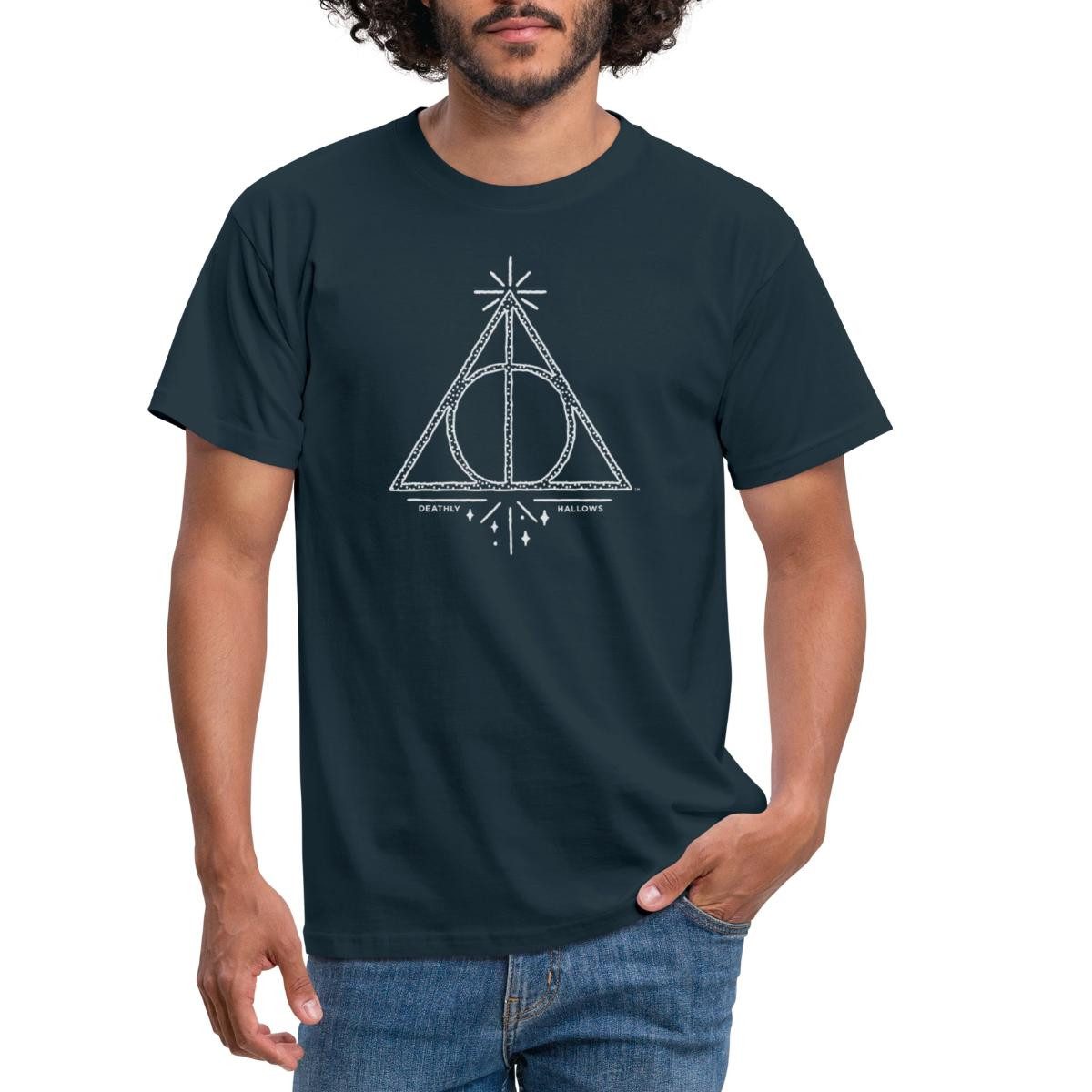 Spreadshirt T-Shirt Harry Potter Heiligtümer des Todes Symbol Männer T-Shirt (1-tlg)
