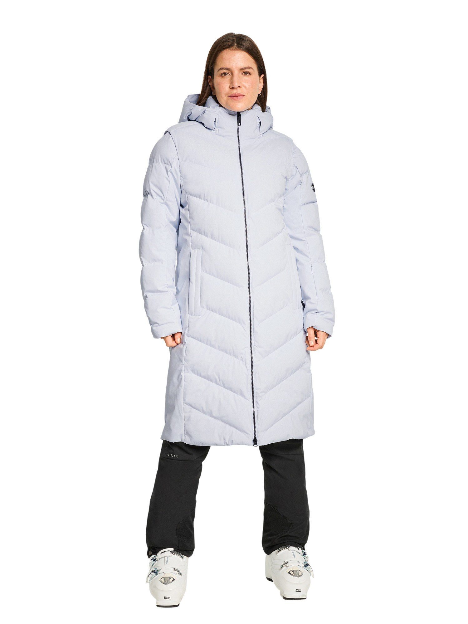 Ziener Wintermantel Telse-Z (wasserdicht, winddicht, abnehmbare Ärmel) 2025 eisblau Damen