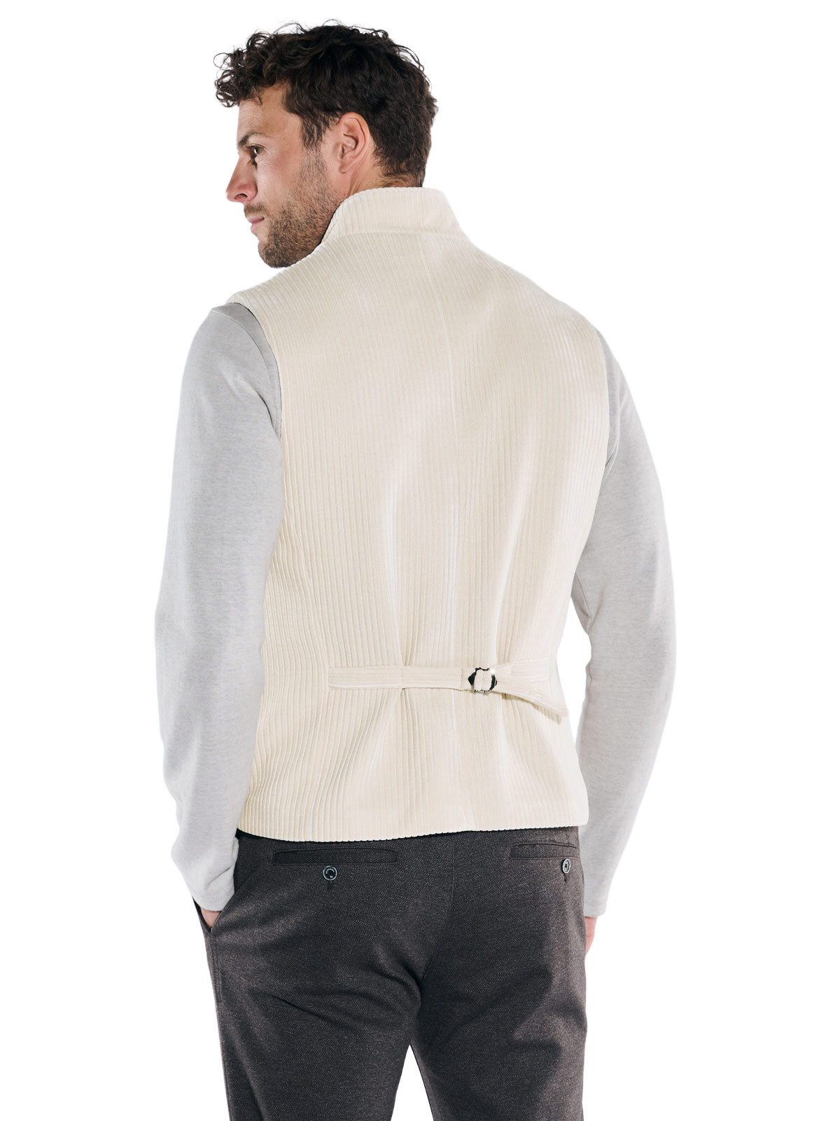 emilio adani Anzugweste emilio adani Herren Sakko-Weste mit Zipper, Naturwe günstig online kaufen