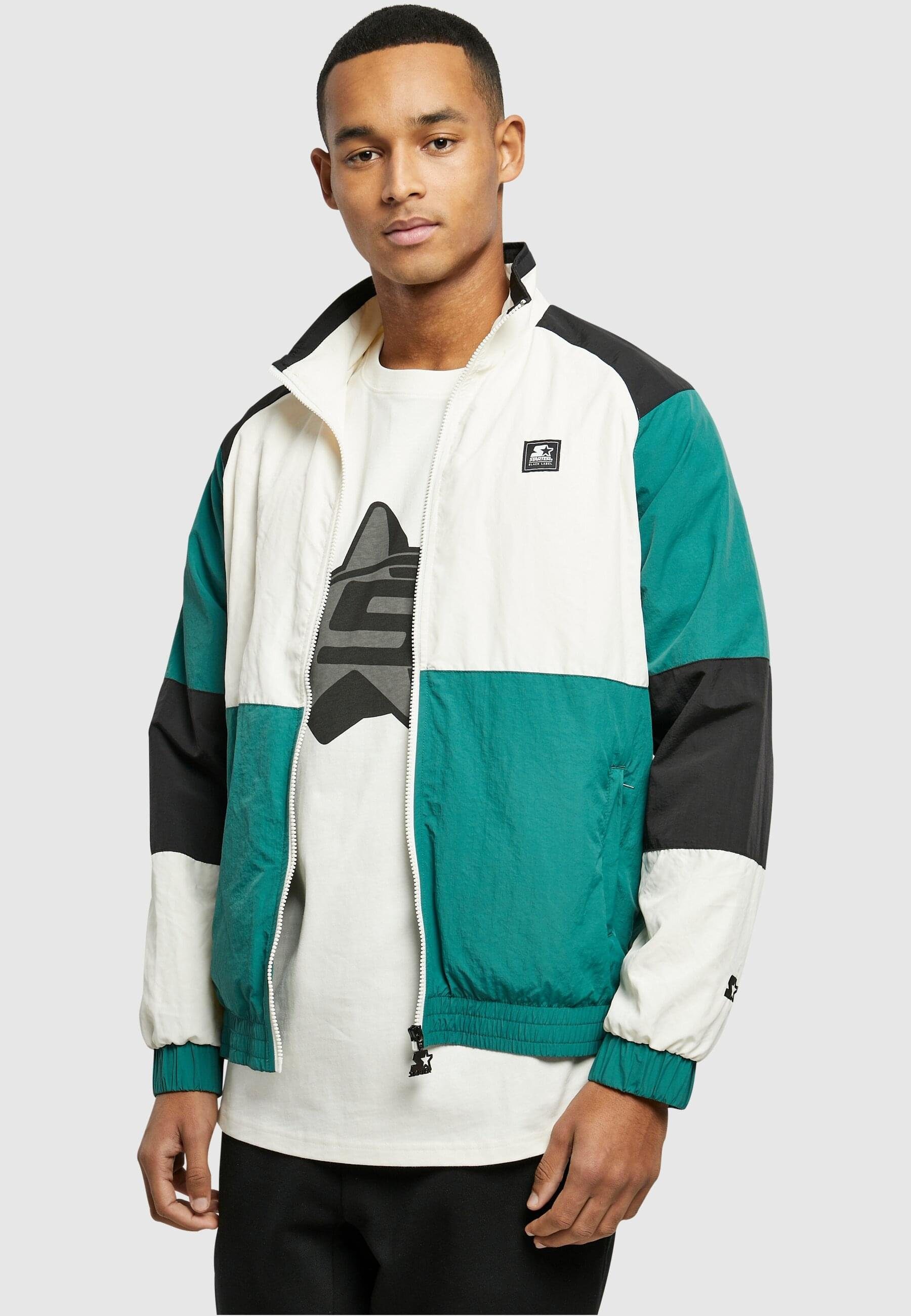 Starter Jacket Block Blouson palewhite/darkfreshgreen/black Retro Herren Color (1-St) Starter