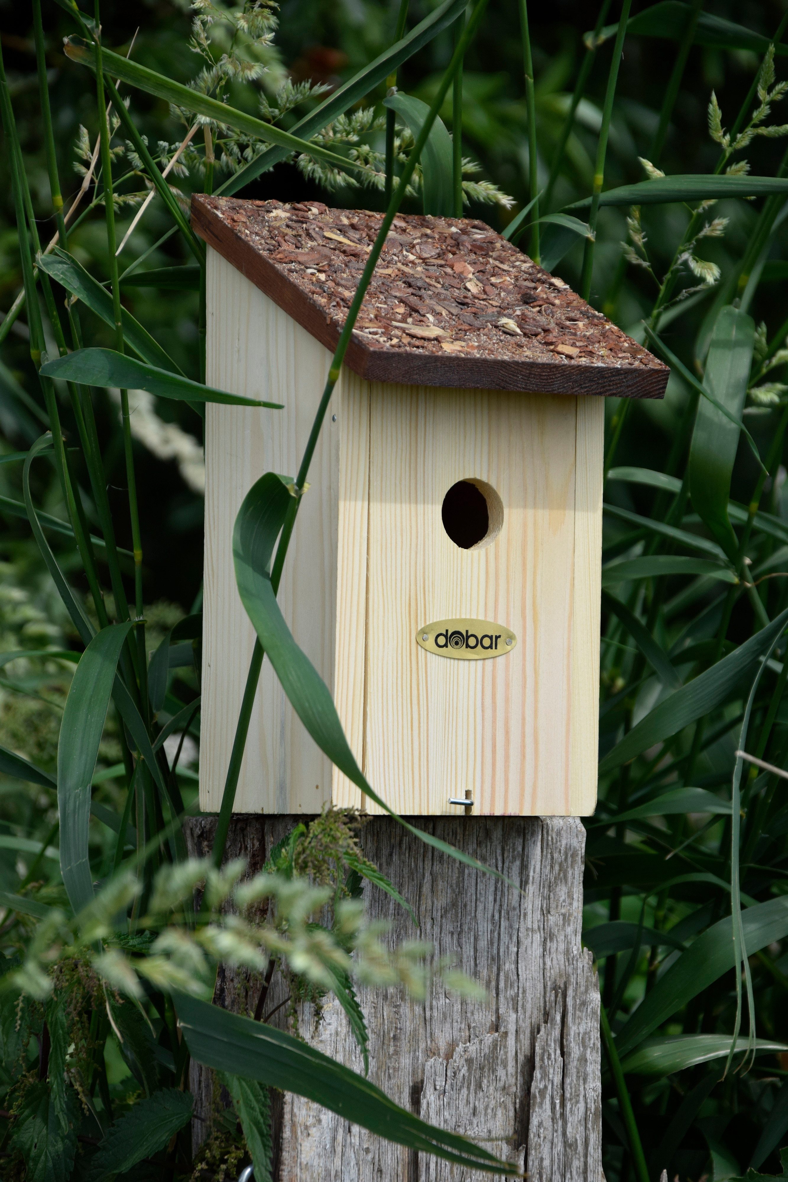 dobar Vogelhaus Nistkasten mit Rindendach