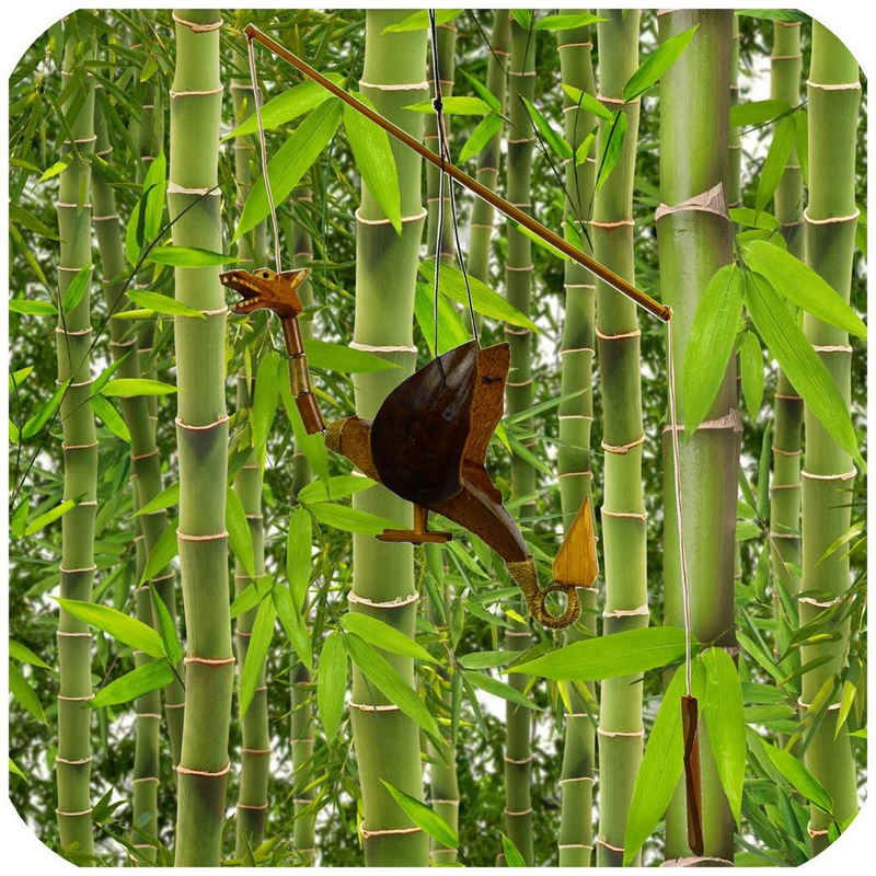 SIMANDRA Hängedekoration »Windspiel Drache Junior«, Mobile aus Kokosnuss Bambus und Holz handgefertigt