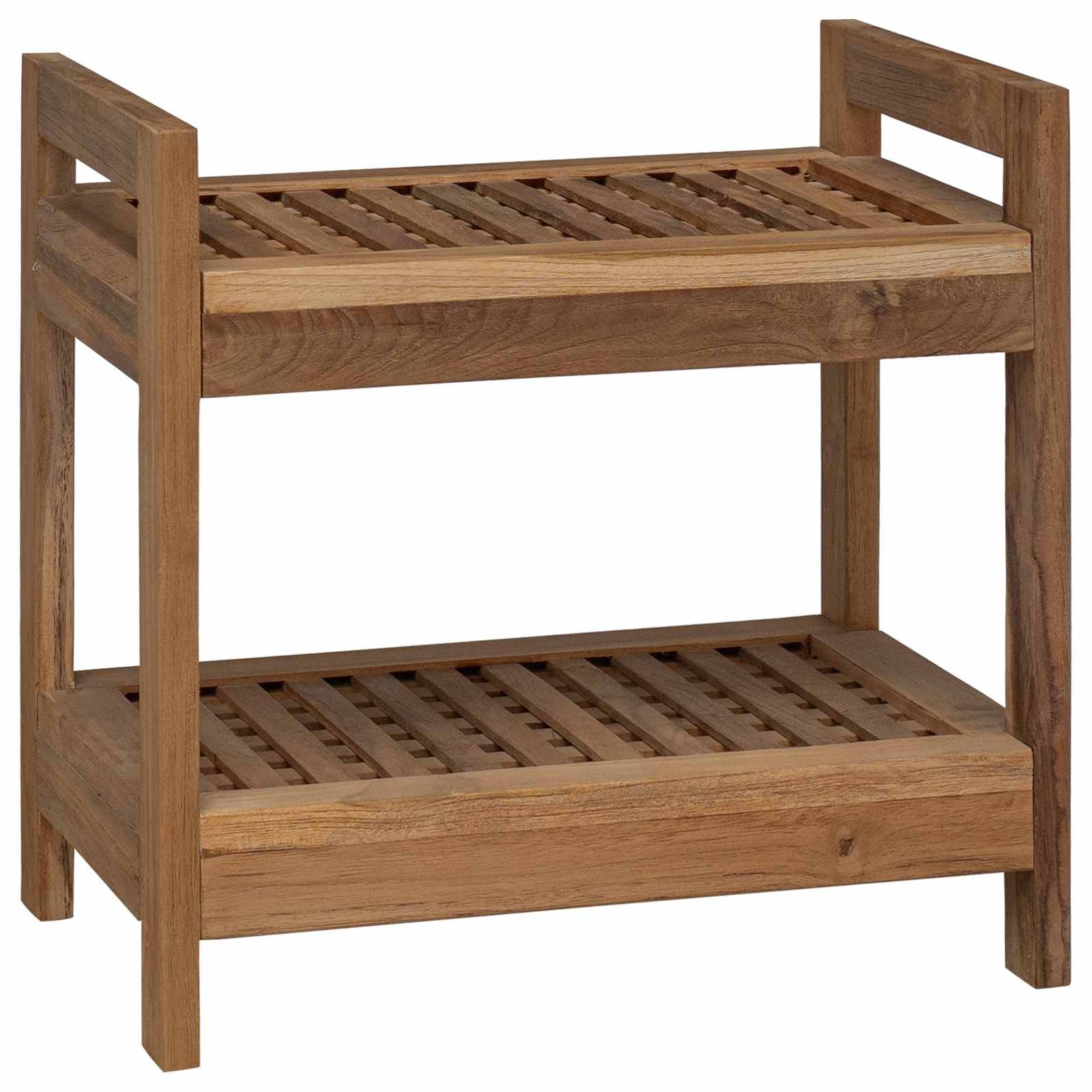 vidaXL Badezimmerspiegelschrank Badregal Natur 45 x 30 x 45 cm Massivholz (1-St)
