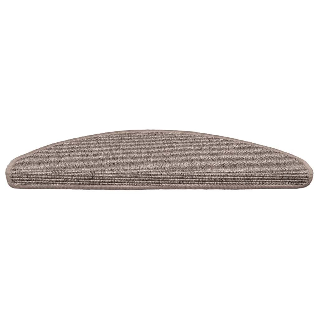 vidaXL Stufenmatte Stufenmatten 15 Stk. 65x21x4 cm Dunkelbeige Halbrund Groß, Andere, Höhe: 4 mm