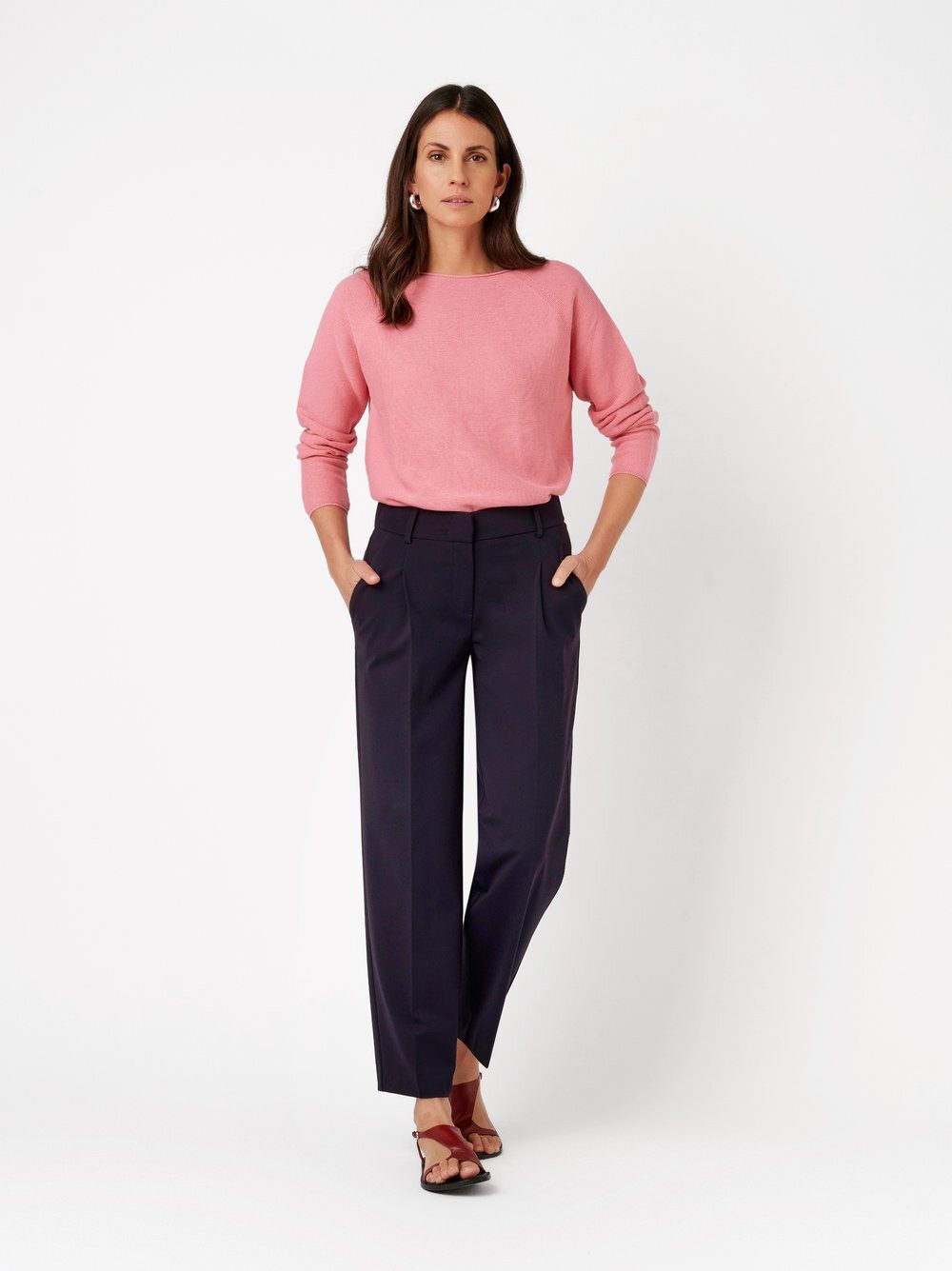 TONI Boyfriend-Hose Luisa Barrel mit Bund- & Bügelfalten