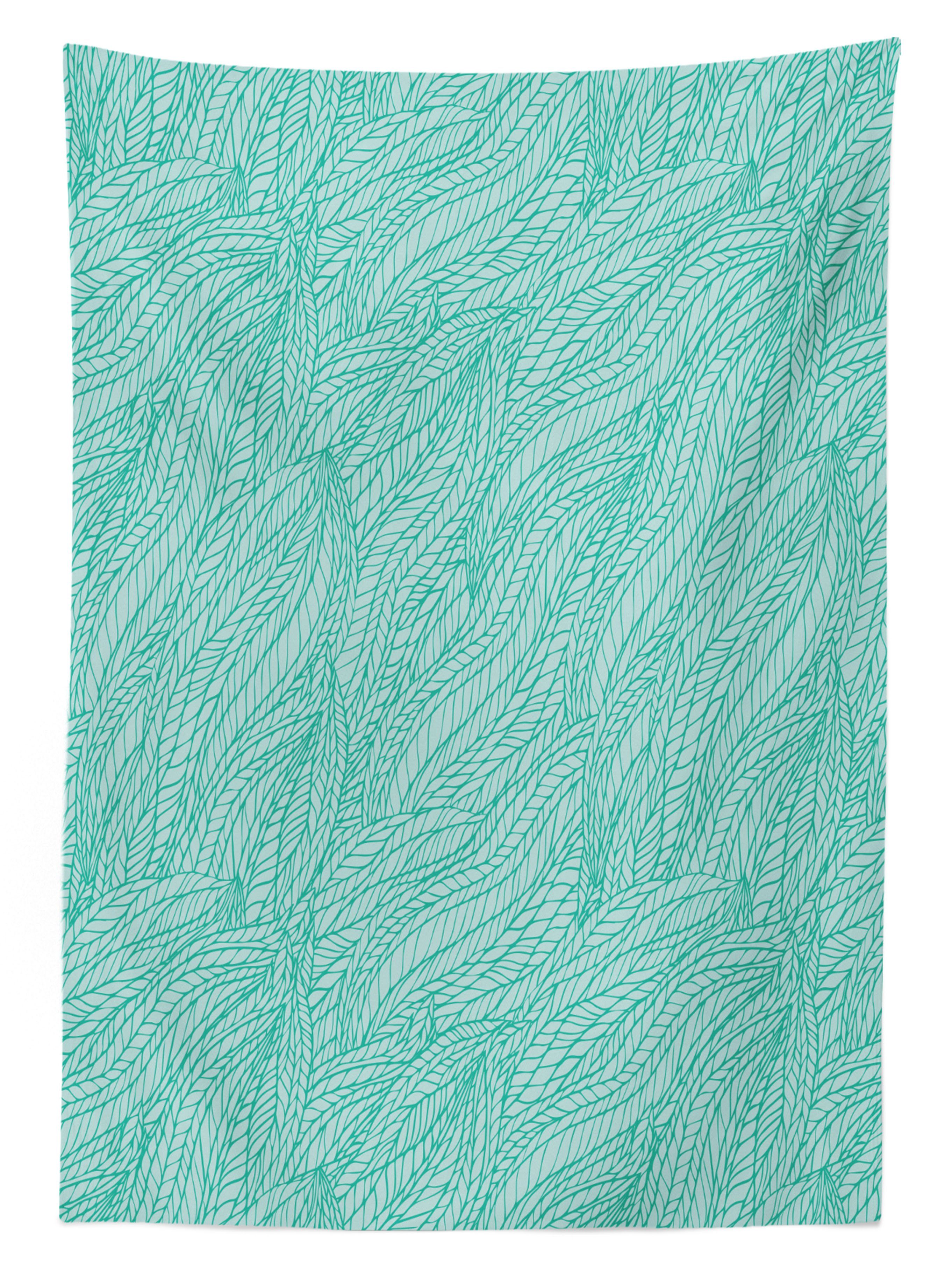 Abakuhaus Farben, Tischdecke Klare Blätter Für geeignet Bereich Farbfest Abstrakt den Außen Grün Waschbar Doodle