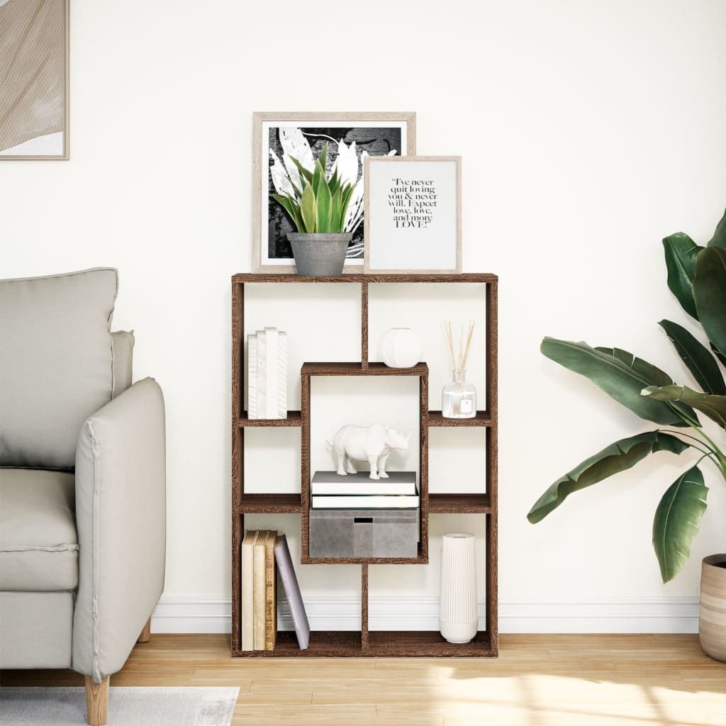 vidaXL Bücherregal Bücherregal Braun Eichen-Optik 63x20x90 günstig online kaufen