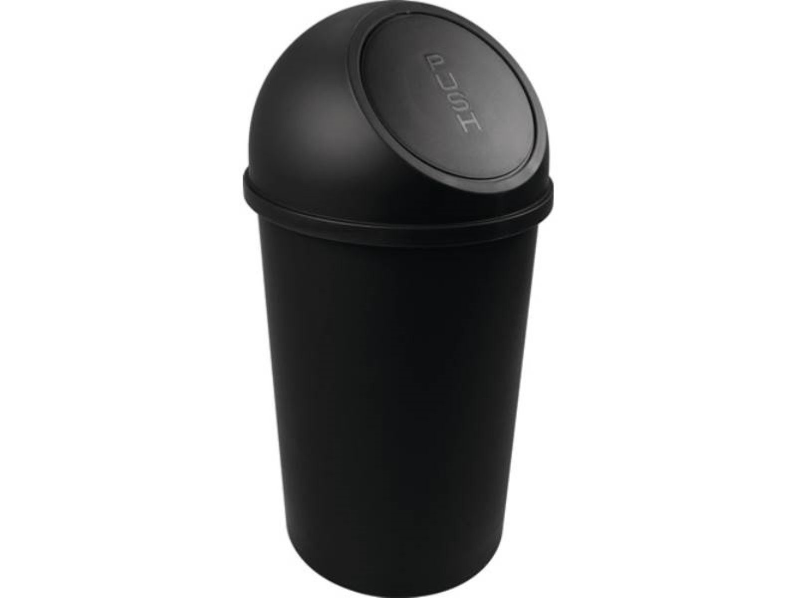 25l Einwurfklappe HELIT H615xØ312mm Mülleimer HELIT Abfallbehälter · schwarz mit st