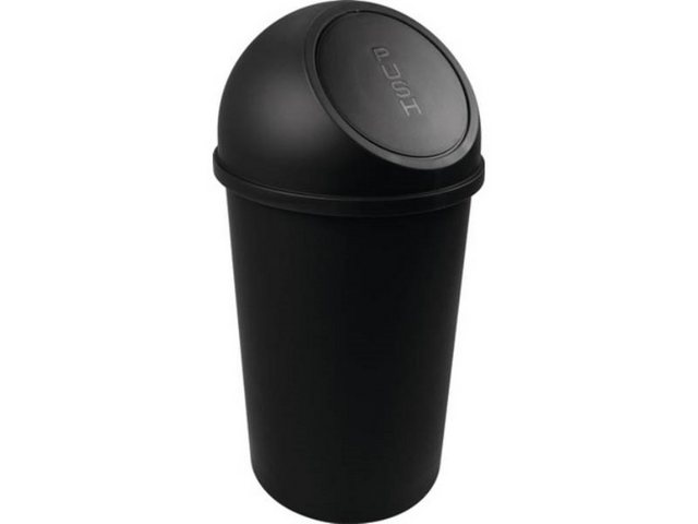 HELIT Mülleimer “Abfallbehälter H615xØ312mm 25l schwarz HELIT mit Einwurfklappe · stoßfester Kunststoff · Kopfteil abnehmbar”