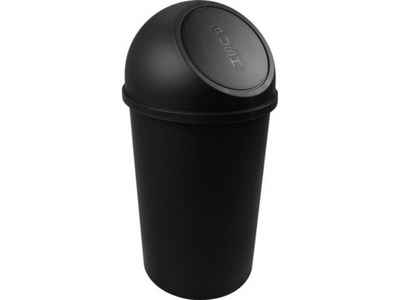 HELIT Mülleimer »Abfallbehälter H615xØ312mm 25l schwarz HELIT mit Einwurfklappe · stoßfester Kunststoff · Kopfteil abnehmbar«