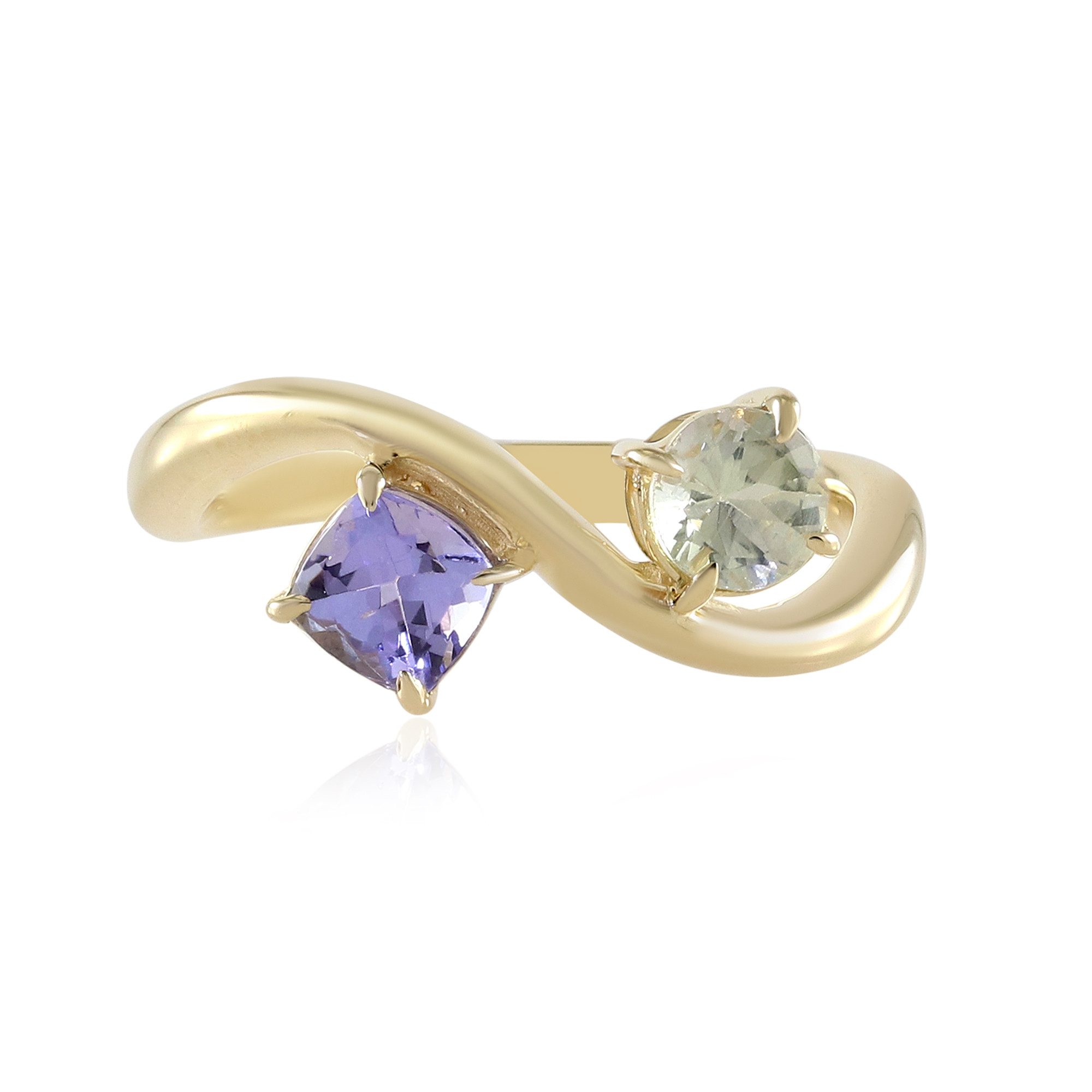 Cavill Goldring Tansanit-Ring aus 375er Gold, 1,068 ct, Tansania (1-tlg)