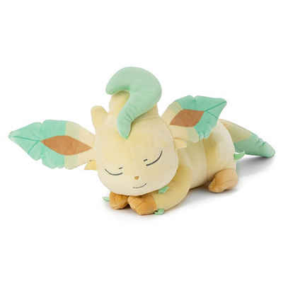 Pokémon Center Kuscheltier Schlafendes Folipurba Plüschtier Sleeping Leafeon Plushie -Takara Tomy