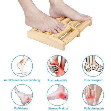 yozhiqu Fußmassagegerät Fußmassagerolle aus Holz. Fußmassagerolle lindert Fußermüdung, 1-tlg., von Fußermüdung und Schmerzen, effektive Hilfe bei Plantarfasziitis