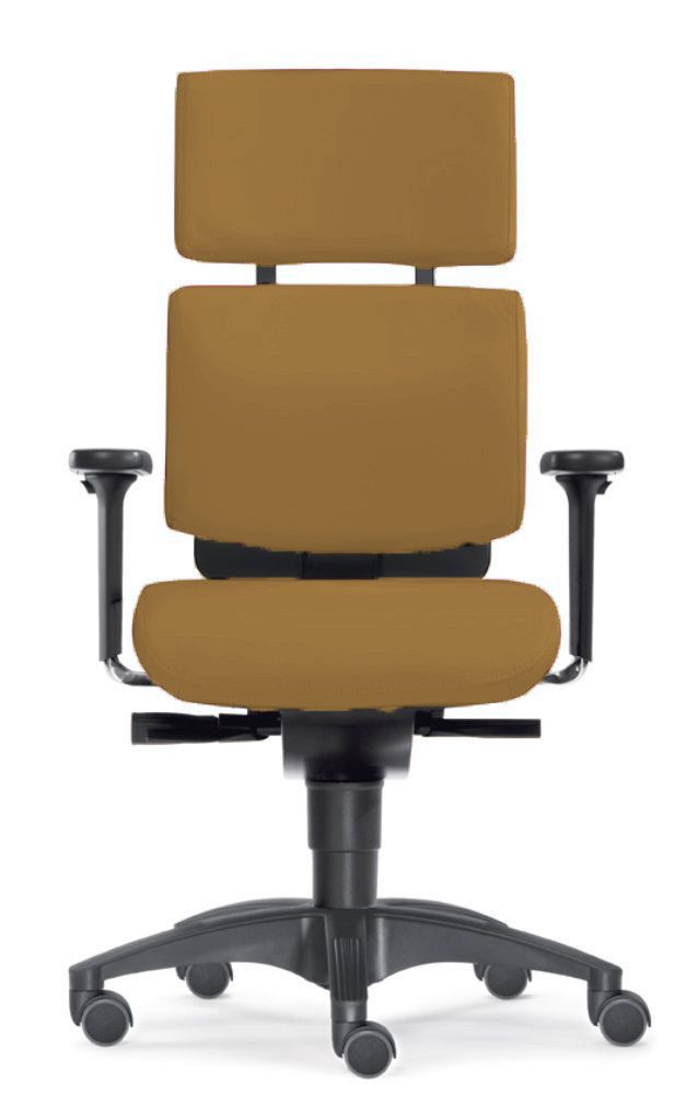 SITWELL STEIFENSAND AG Bürostuhl Gesundheitsdrehstuhl mit atmungsaktiver Ergonomie-Rückenlehne, Synchron-Mechanik bis 120kg, 2D-Armlehnen, Komfort-/Bandschieben-Sitz