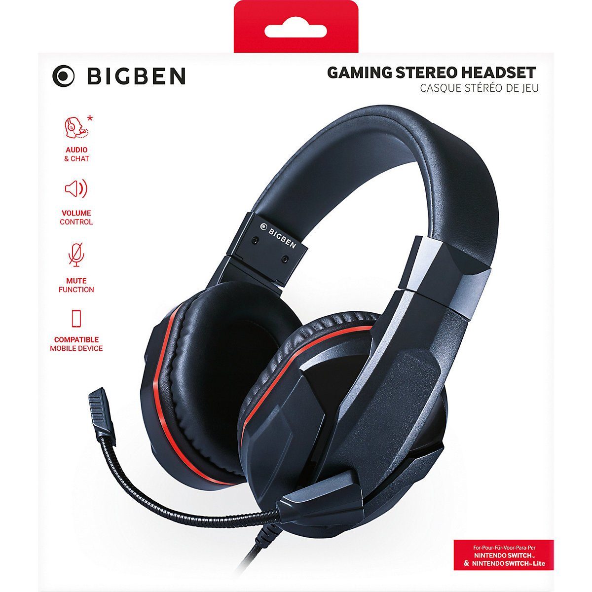 Spielekonsolen-Zubehörset Gaming-Headset Nintendo Stereo Switch BigBen